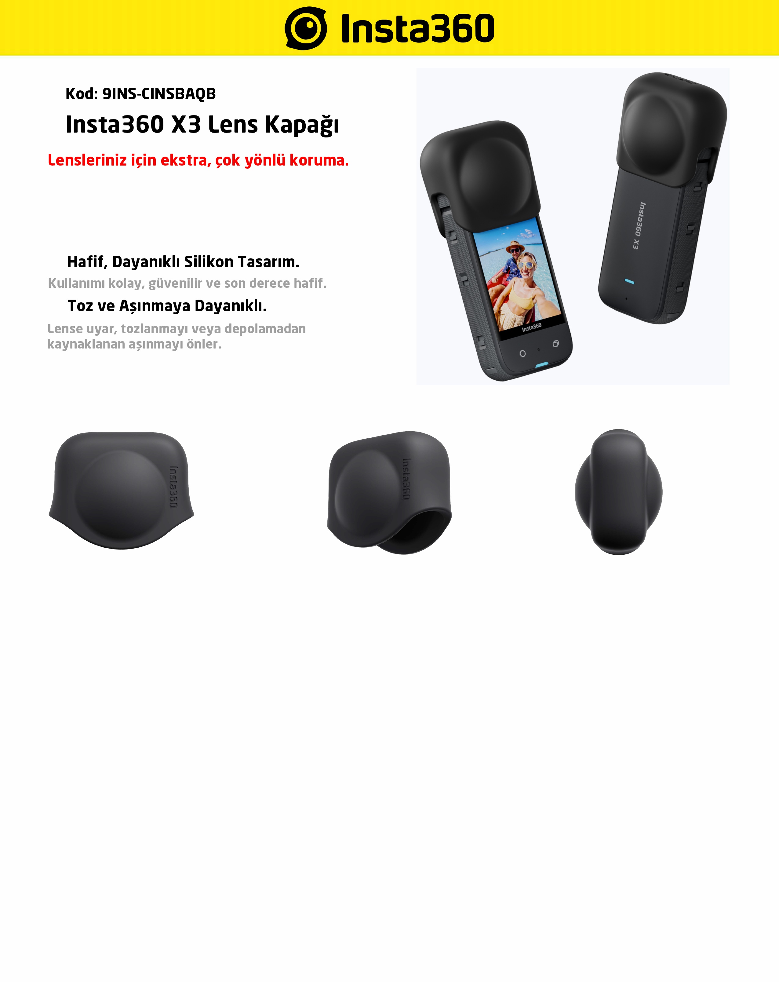 Insta360 X3 Lens Kapağı (5)